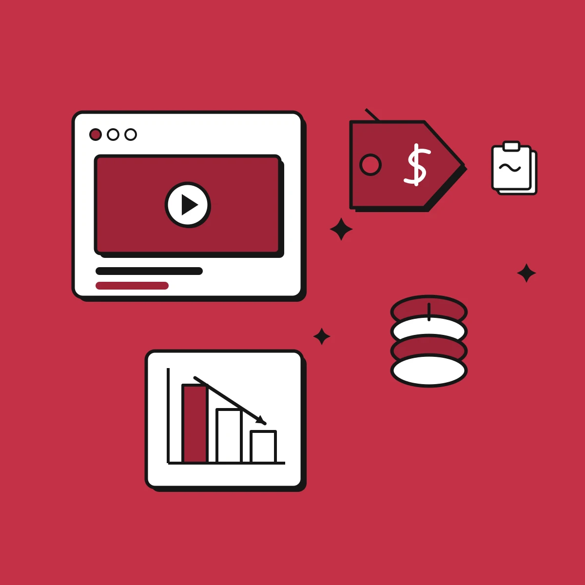 Illustration of the cost drivers behind AI video production
