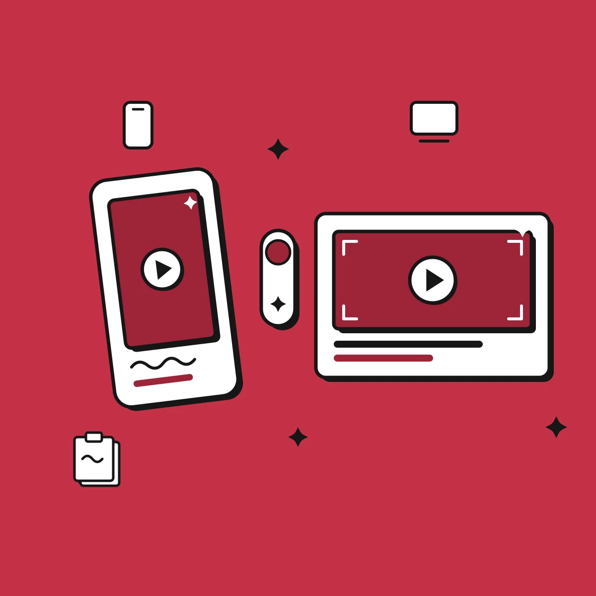 Illustration comparing a raw, handheld AI clip with a polished, broadcast-grade one