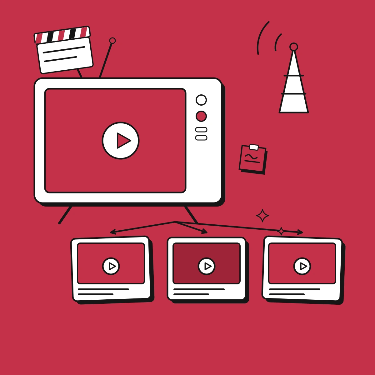 Illustration of a broadcast-quality TV spot produced with AI
